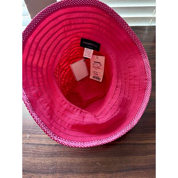 Alessandra Bacci Firenze Pink Wide Brim Sun Hat - Made in Italy - Picture 6 of 11